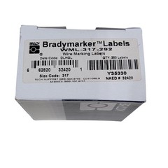 Brady WML-317-292 White on Translucent 250 Labels per Roll 1-1/4 H x 1-1/2 W