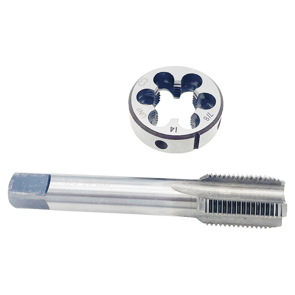 7/8-14 UNF Tap and Die Set RH Right Hand 7/8X14 Thread Tap Round Die 7/8″-14