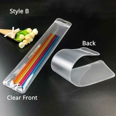 Multi-Size Front Clear Back Color Glossy Flat Mylar Zip Lock Bag w/ Hang Hole