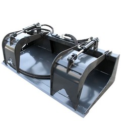 Wolverine 72″ Dual Cylinder Root Grapple Bucket Attachment Fits Skid Steer USA