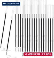 30 Pieces Ink Pen, Ballpoint Pen Refills Replacement Ballpoint Black for Retr…