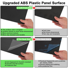 2Pack Black ABS Plastic Sheet 10″ X 14″ X 1/8″ Thick Black Rigid Thermoplastic S