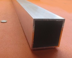 6061 T6 Aluminum Square Tube 2.50″ Square x 1/8″ Wall x 72″
