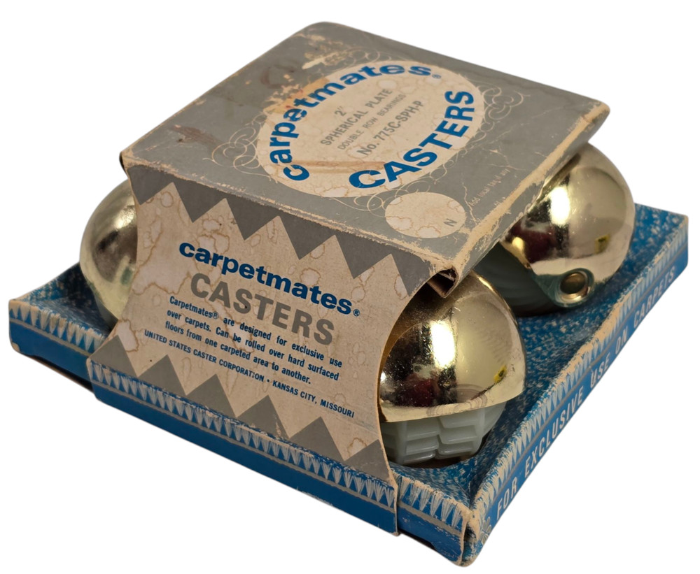 Vintage CARPETMATES CASTERS Stem Type 2 Inch 775C-SPH-P Lot of 4