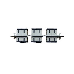 Leviton 5F100-6BC Duplex Opt-X SDX Precision Molded Fiber Optic Adapter Plate