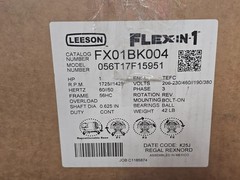 Leeson FX01BK004 056T17F15951 General Purpose Motor, 3 Ph, 1 HP, 1800 RPM, 56HC