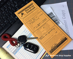 500 Night Drop Key Envelopes – Auto Repair Shops and Mechanics Self-Adhesive