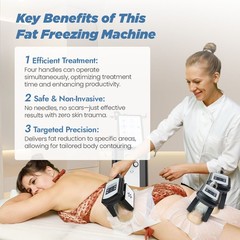 4 Handles Freezing Double Chin Removal Cool Therapy Body Massager Salon Machine