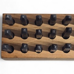 Vintage YOUNG BROS 1/16” REVERSED Steel Stamp Set Letters & Numbers (A-Z & 0-9)