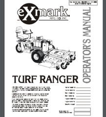 Exmark Turf Ranger Mower Operator’s Manual 40 PAGES 190,000 – 251,999 , 252,000+