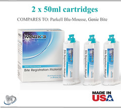 Dental VPS Bite Registration Material FAST SET, REGULAR, 50ml cartridge Or Tips