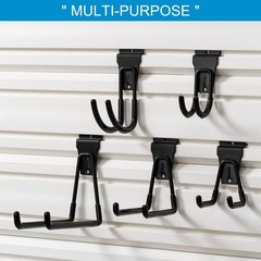 16 Pack Heavy Duty Slatwall Hooks – Garage Storage Accessories, Wall Hangers