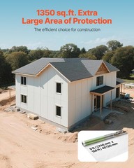 VEVOR 9 x 150 ft House Wrap 0.13 mm Thick Drop Cloth Vapor Barrier Covering