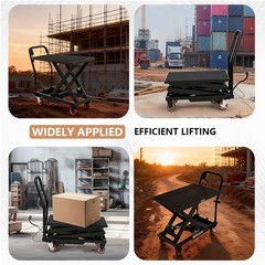 330/500/1100LBS Hydraulic Lift Table Cart 28.5″/32″Lifting Height Single Scissor