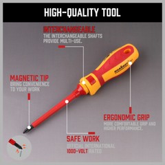 13PC 1000V Magnetic Insulated Electrician Screwdriver Set VDE-GS DIY Tool Kit