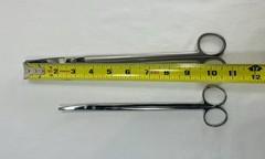 Lot of 2 V Mueller Curved Scissors (10.75” & 9” CH2053)
