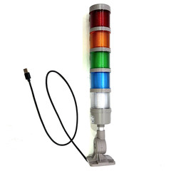 5-Stack USB LED Andon Tower Signal Light indicator Buzzer 5VDC Industrial Warn
