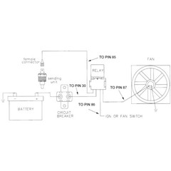 ELECTRIC COOLING FAN GROUND-ING THERMO-STAT SWITCH RADIATOR TEMP-ERATURE SENSOR