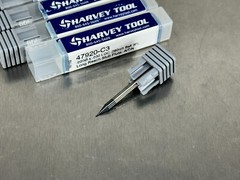 (5) Harvey .02″ (.5mm) Carbide End Mill Miniature Ball Nose 47920-C3