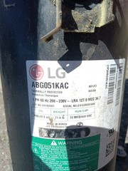 LG ABG051KAC Scroll Compressor 104161-09 Rheem USED TESTED 55-107225-03