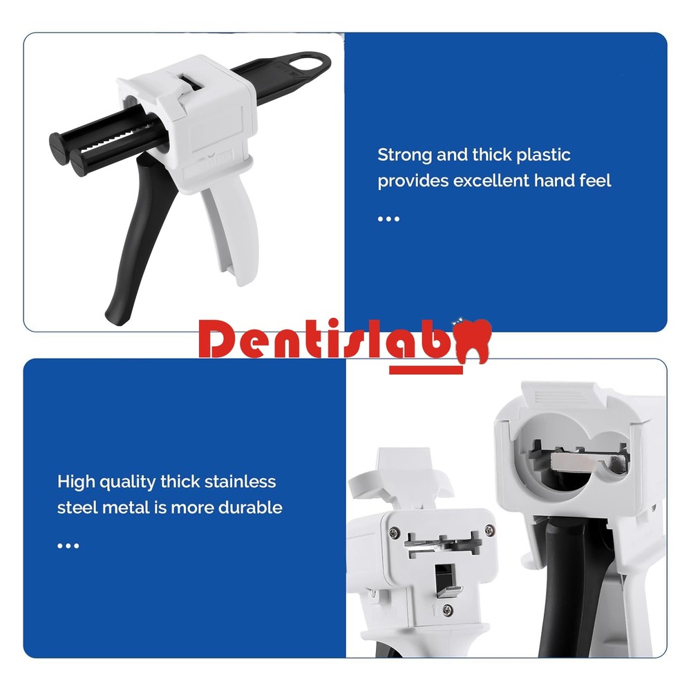 Dental Impression Materials Mixing Dispensing Dispenser Gun 10:1 1:1 / 2:1 50ml