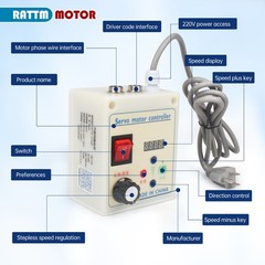 『US』AC110v with Threaded Shaft Brushless Servo Motor +Servo Speed Controller
