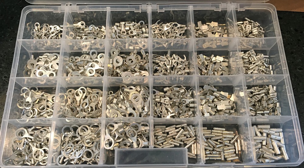 1200 Piece High Temperature Non Insulated Wire Terminal Connector Assortment Kit