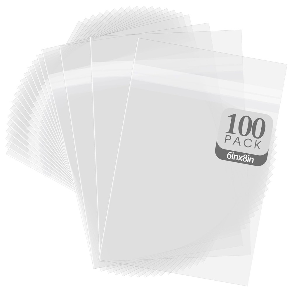 Golden State Art, Pack of 100, Acid-Free Crystal Clear Sleeves 6×8,