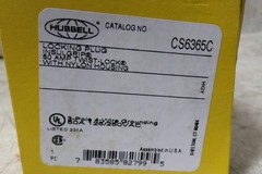 Hubbell CS6365C 2 Pk 125/250VAC 50 A Current Rating Straight Locking Plug