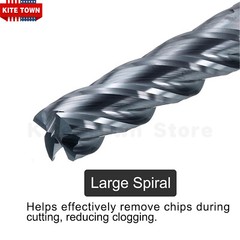 4 Flute 1/2″ x 2″ x 4″ Long Solid Carbide End Mill – AlTiN Coated