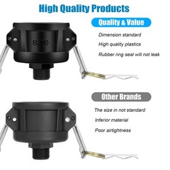 IBC Tote Tank Water Adapter Coarse Thread 2″Drain Plug Connector For Garden Hose