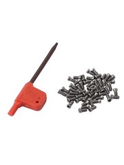 50pcs Steel Lathe Carbide Blade Inserts Hexagon M2.5 X 6mm Screws Torx