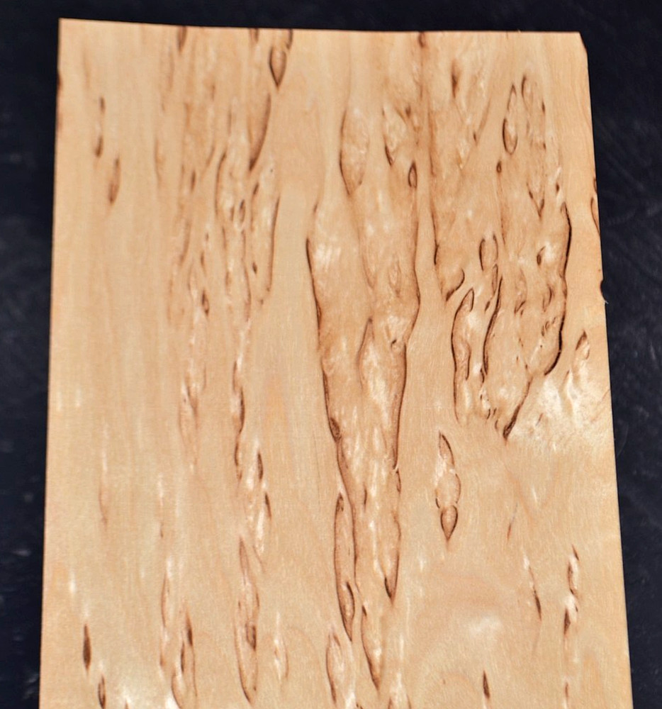 Karelian Birch Raw Wood Veneer Sheet 6 x 36 inches 1/42nd thick 35139-03