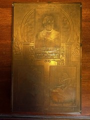 1896 Antique Copper Letterpress Printer Printing Wood Block Methodist Western PA