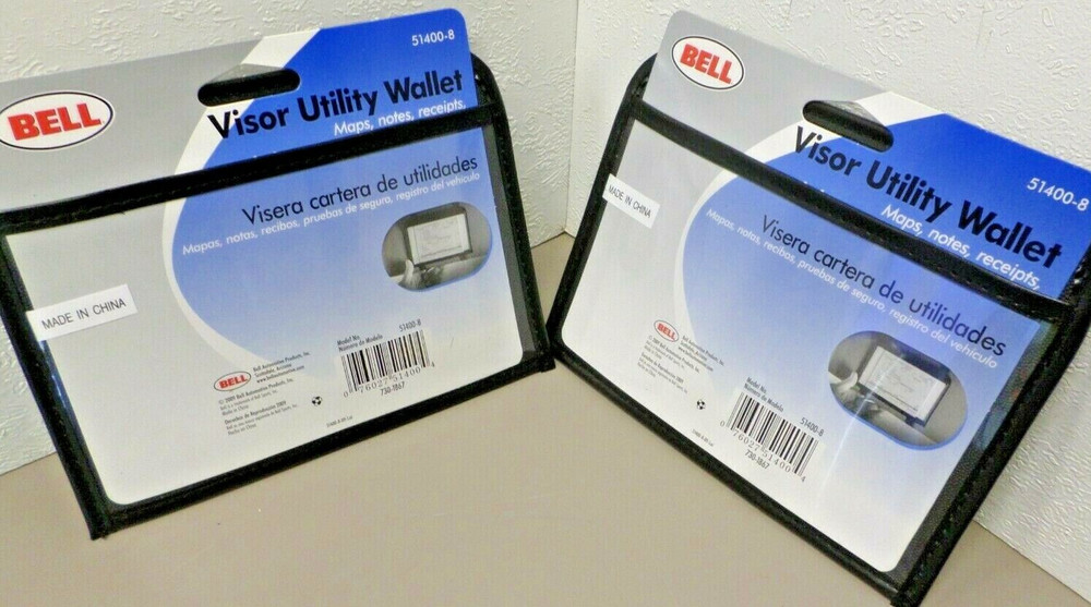 Lot of 2 – BELL Car / Truck / Semi / Vehicle Sun Visor Utility Wallets