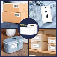 2.25″ x 1.25″ Direct Thermal Labels, Permanent Adhesive Barcode Address Label…