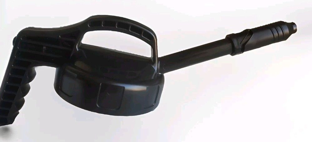 Oil Safe 100301 Stretch Spout Lid,W/0.5 In Outlet,Black