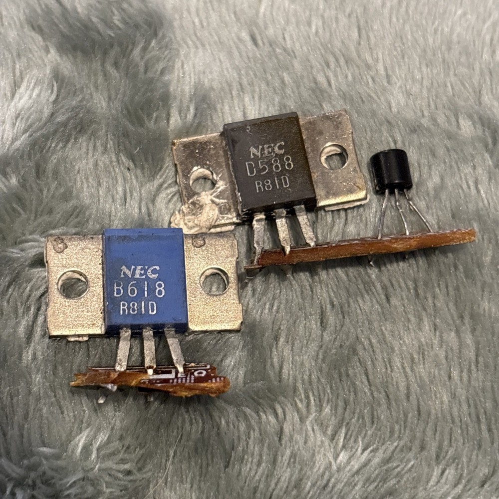 Pair/set Transistor NEC MT-100 2SB618A/2SD588A B618A/D588A Marantz 1090 Pull