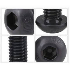 M3 M4 Allen Hex Socket Button Head Screws Bolts 3-50mm Grade 10.9 Steel DIN 7380