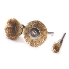 45PC Brass Wire Brush Set for Rust Removal and Polishing Compatible with Rotary