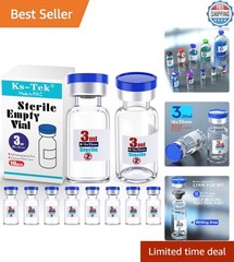 Medical-Grade Sterile Glass Vials with Flip Off Cap – 10 Vials, 3ml Each