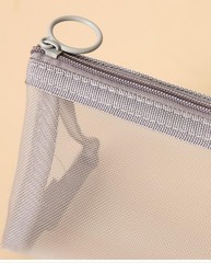 3Pcs Mesh Makeup Brush Bag, Nylon Mesh Zipper Pouch Bags Portable Clear Makeu…