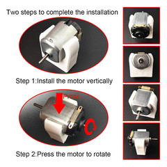 6 Set Small DC Motor Mini Electric Hobby Motors 1.5V-3V 24000RPM with 2X1.5V AA