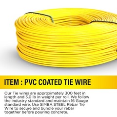 Rebar tie wire PVC coated 16 gauge approx 300FT construction wire SIMBASTEEL
