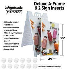 Smoothies Heavy Duty A-Frame Sidewalk Sign Refreshing Drinks Healthy Option Food