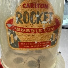 Carlton Rocket Coin-Op Rocket-Shaped Bubblegum Gumball Machine