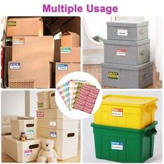 440 Count 3.5″ x 2″ Large Home Moving Packing 3.5 x 2 inches, Multicolor