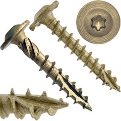 Heat Treated Steel Wood Screws Triple Coated Torx Drive 1.5×0.53in Modified Head