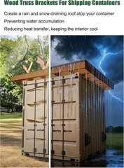Shipping Container Roof Brackets Fit for 20 FT Shipping Containers | Wood Truss