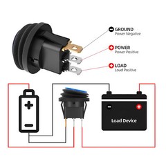 3-Pack LED Rocker Toggle Switches 12V 20A ON/OFF IP 65 Waterproof For Car, Boat